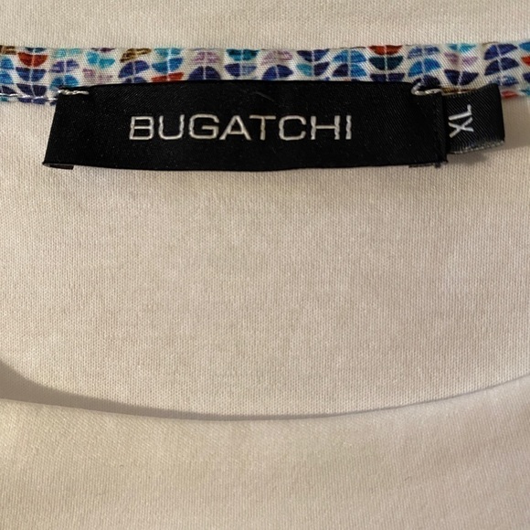 NWOT Bugatchi White Short Sleeve Crew Neck Mens XLG - Picture 7 of 10